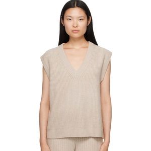 Women's V-Neck Sweater in Tan